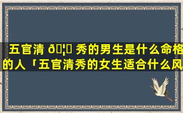 五官清 🦅 秀的男生是什么命格的人「五官清秀的女生适合什么风格」